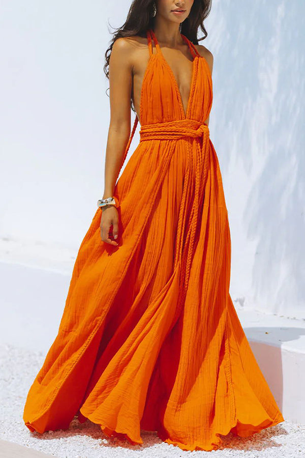 Faelina – Maxi Bandage Dress with Open Back