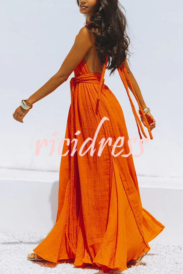 Faelina – Maxi Bandage Dress with Open Back