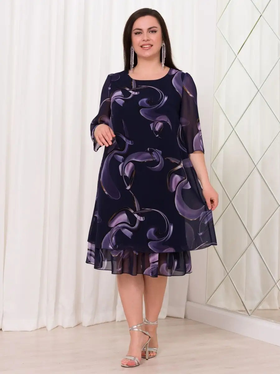 Harper | Plus Size Tourbillon Dress