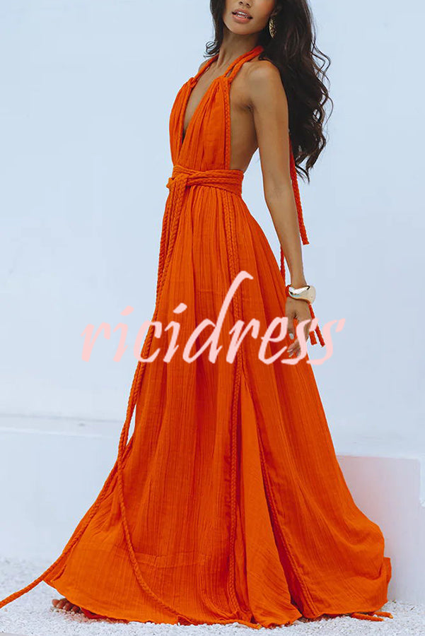 Faelina – Maxi Bandage Dress with Open Back