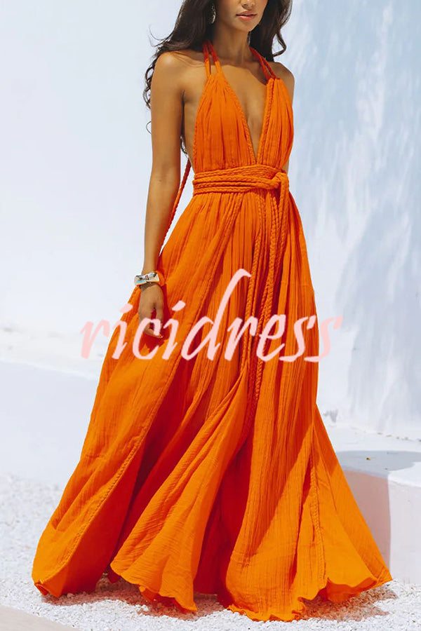 Faelina – Maxi Bandage Dress with Open Back