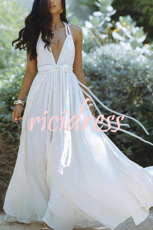 Faelina – Maxi Bandage Dress with Open Back