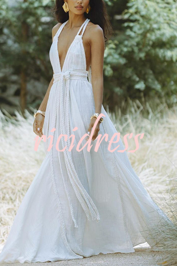 Faelina – Maxi Bandage Dress with Open Back