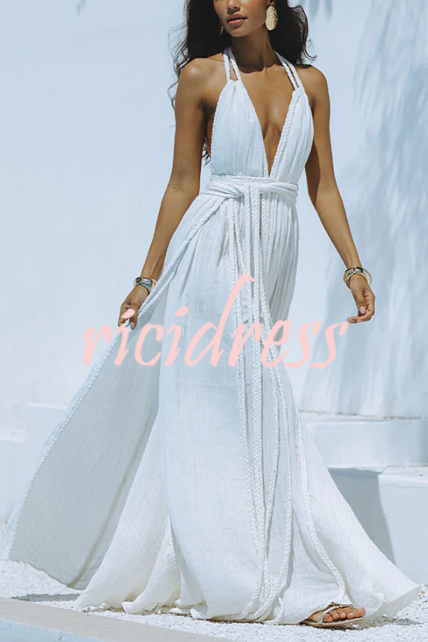 Faelina – Maxi Bandage Dress with Open Back